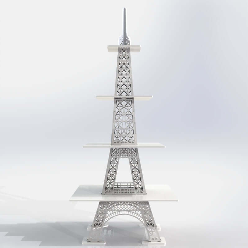 Alzata Torre Eiffel, alzatina, porta dolci a 4 livelli altezza 1 metro - GMK Design. Design che Illumina: Lampadari e complementi d' arredo.