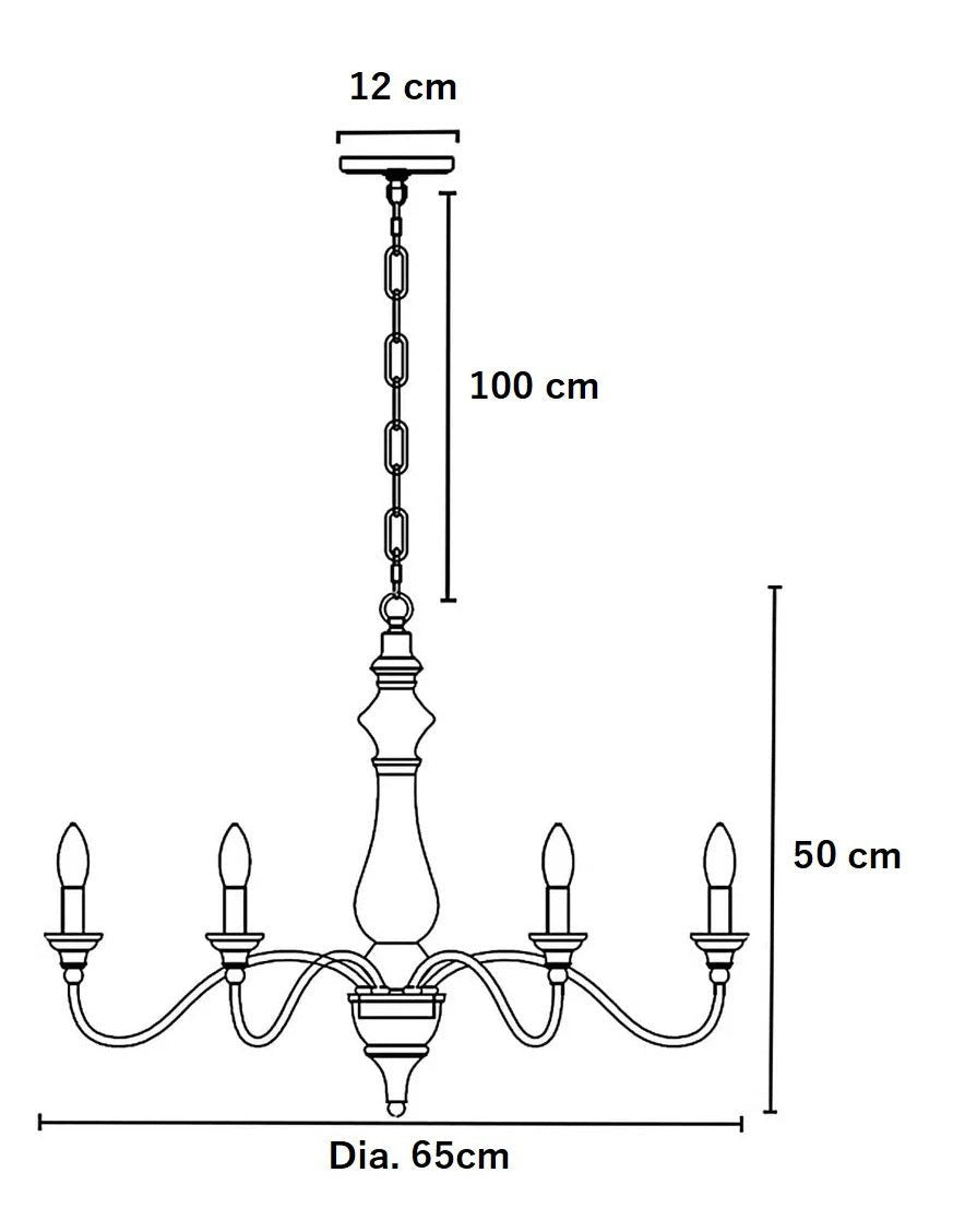 MEDUSA V.2 - Lampadario dal design classico country francese verniciato effetto shabby - GMK Design. Design che Illumina: Lampadari e complementi d' arredo.