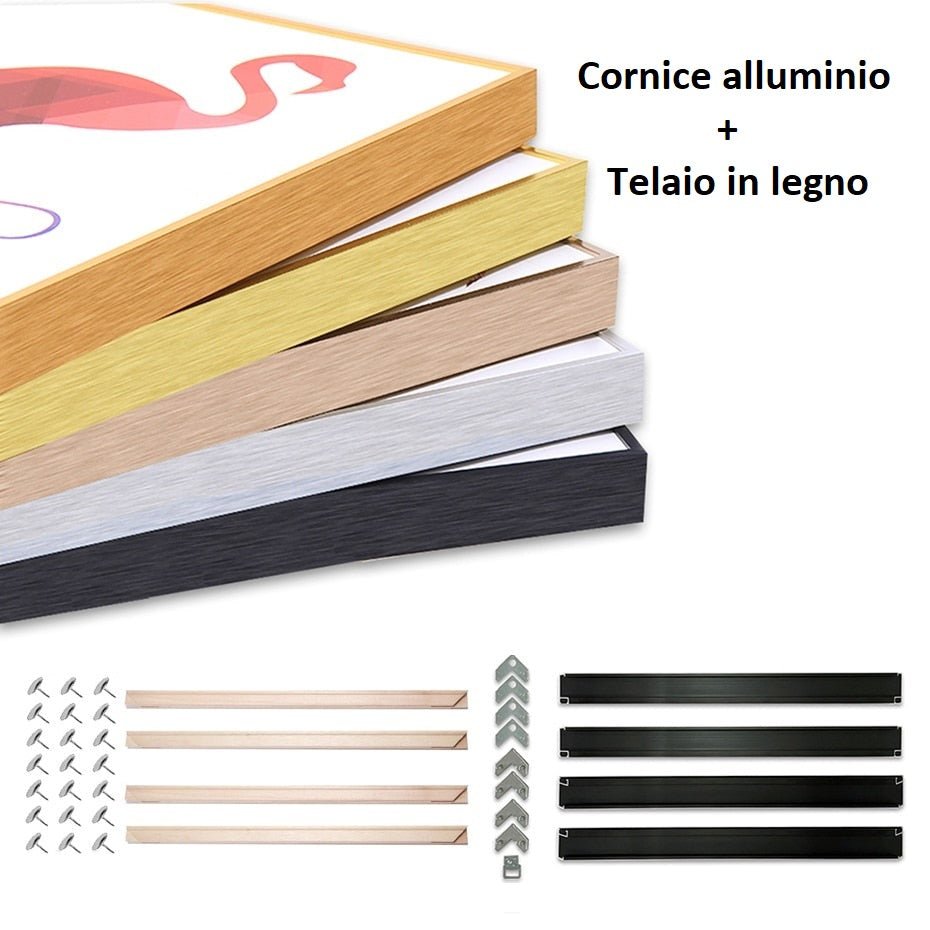 Cornice+Telaio TIPO 1 - per dipinti, stampe su tela, poster, foto. Disponibili in varie dimensioni e colori. - Gmk Design