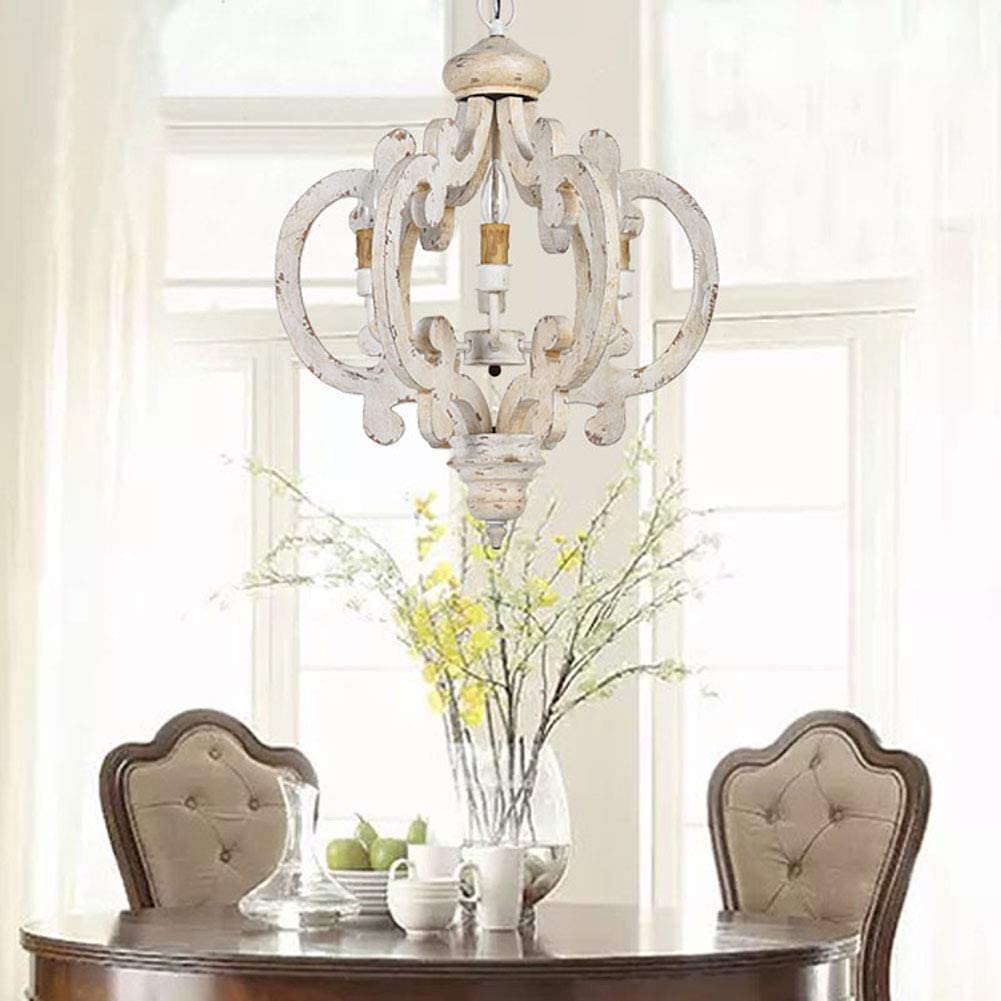 CORONA - Lampadario in stile retrò francese ad effetto invecchiato - Gmk Design