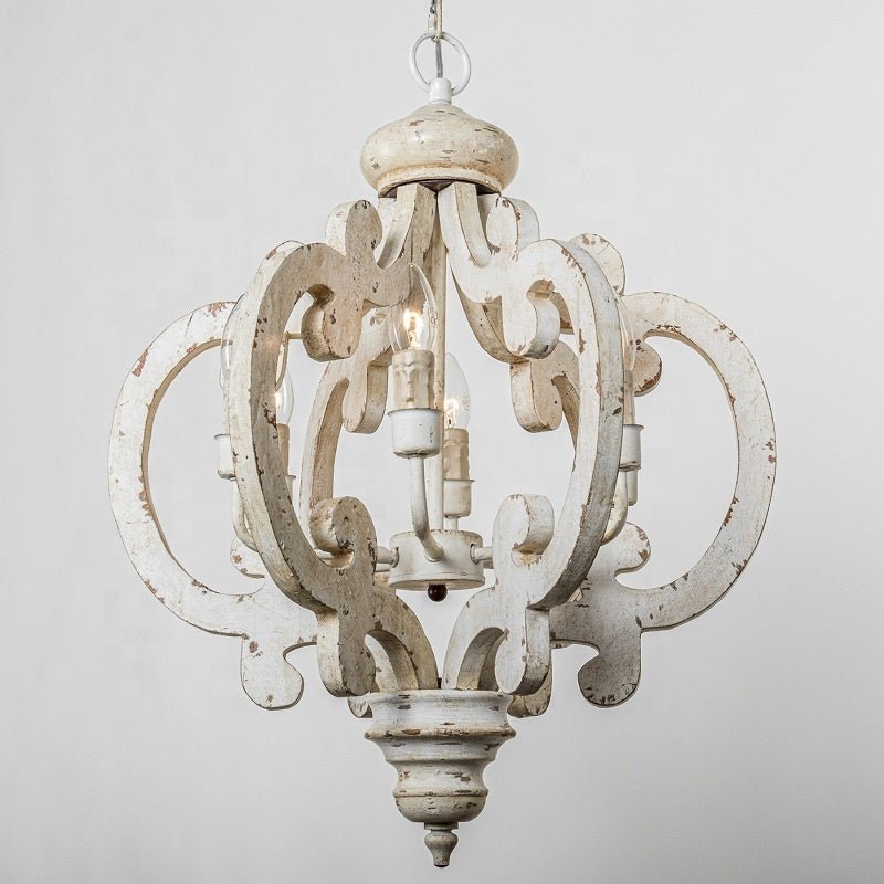 CORONA - Lampadario in stile retrò francese ad effetto invecchiato - Gmk Design