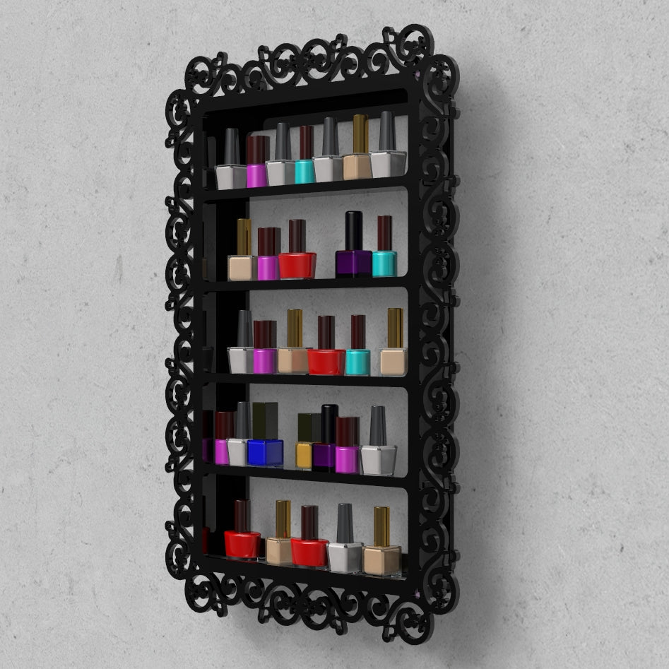 Espositore mobiletto a parete Stand Porta Smalti Rossetti Trucchi - V.2 - DIVERSE COLORAZIONI DISPONIBILI - Gmk Design