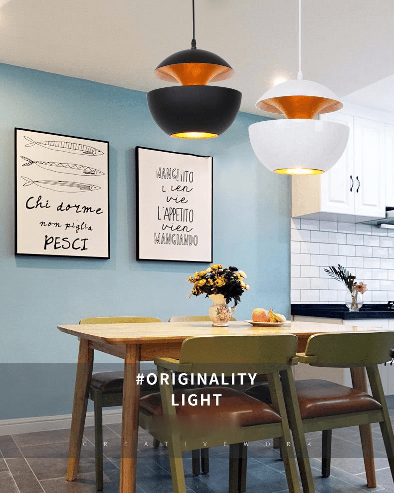 ILIOS - Lampada a sospensione dal design moderno. Disponibile in due colorazioni. - Gmk Design