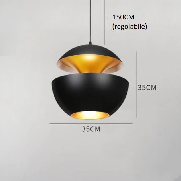 ILIOS - Lampada a sospensione dal design moderno. Disponibile in due colorazioni. - Gmk Design
