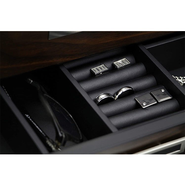 Mobiletto organizer lussuoso in legno massello per orologi, occhiali, bracciali, portaoggetti. - Gmk Design