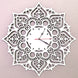 Orologio Mandala Bianco a parete Design Arredo Artigianale Grande 48cm - Gmk Design