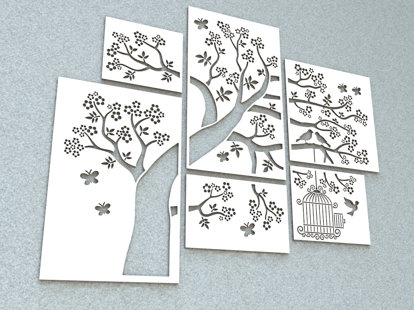 Pannelli decorativi traforati Albero Primavera - Gmk Design