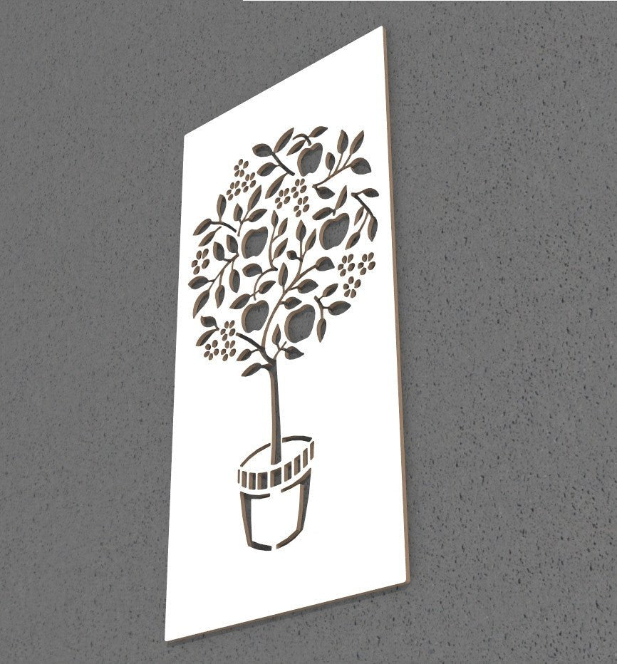 Pannello decorativo traforato Albero mele Wall art. - Gmk Design