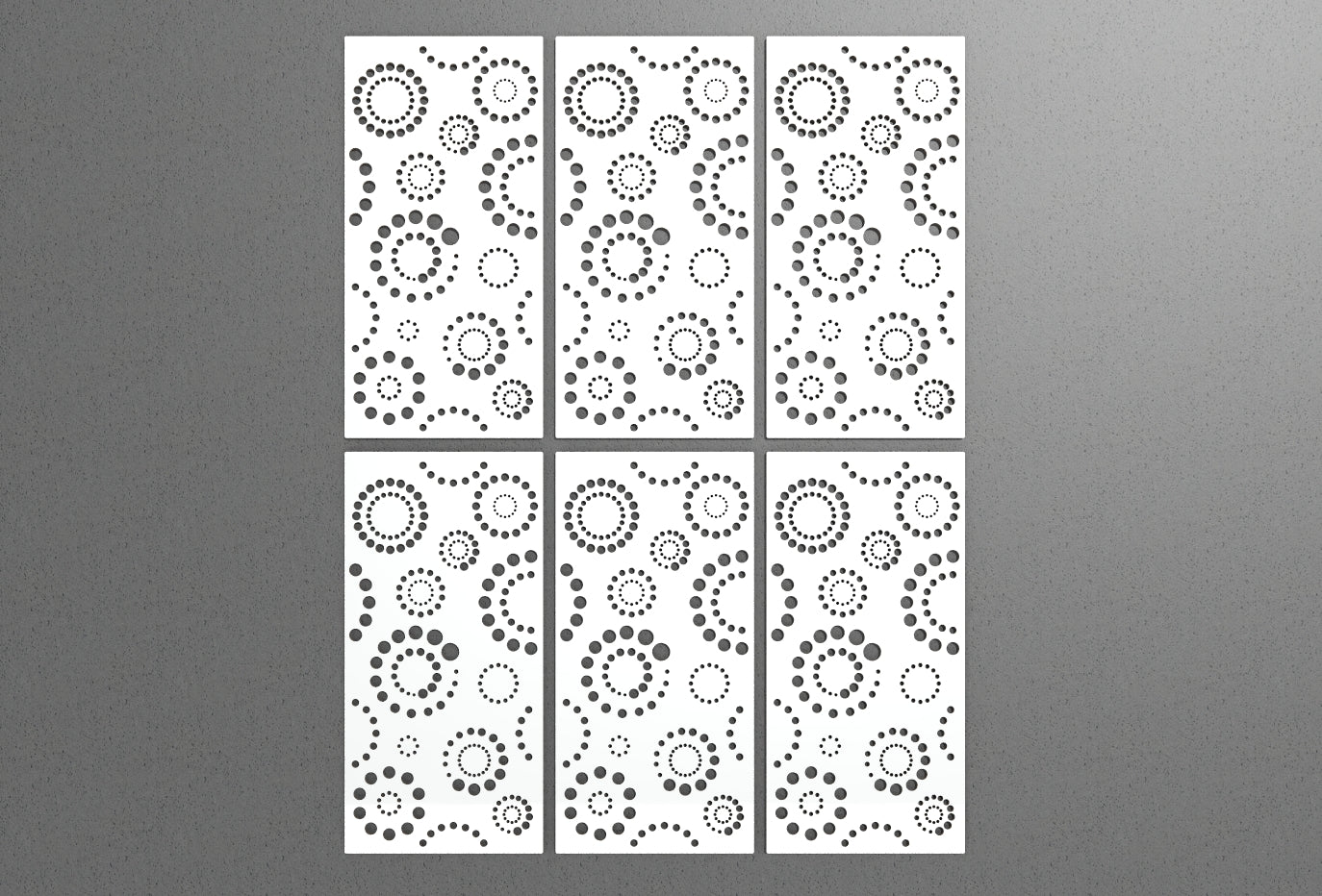 Pannello decorativo traforato Cerchi concentrici Wall art. - Gmk Design