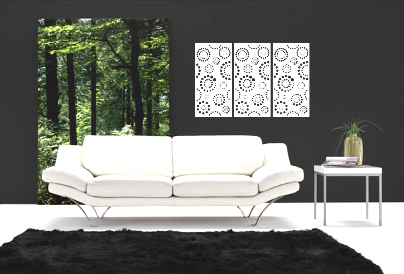 Pannello decorativo traforato Cerchi concentrici Wall art. - Gmk Design