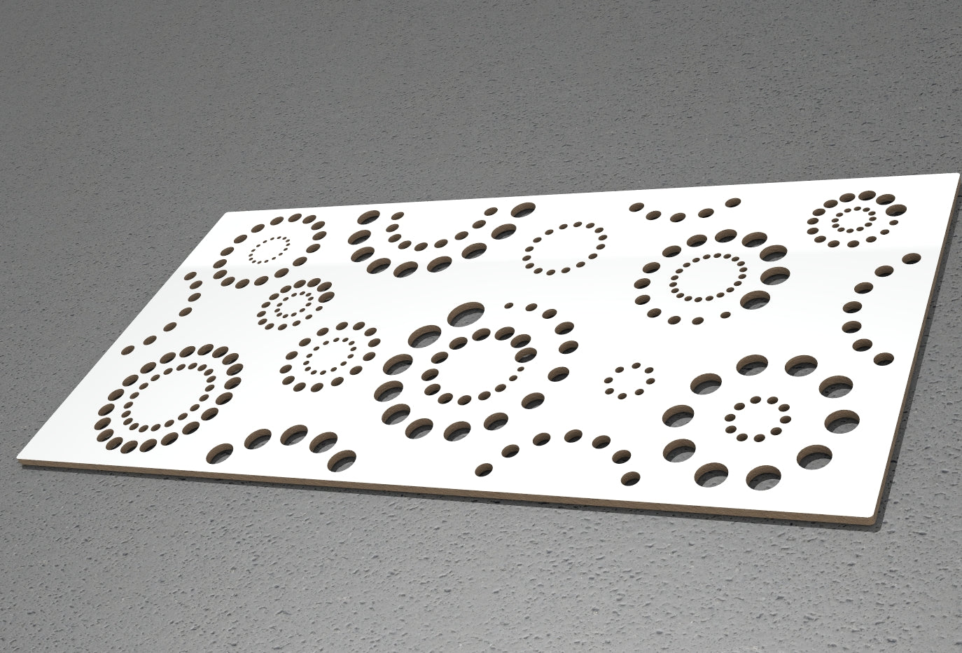 Pannello decorativo traforato Cerchi concentrici Wall art. - Gmk Design