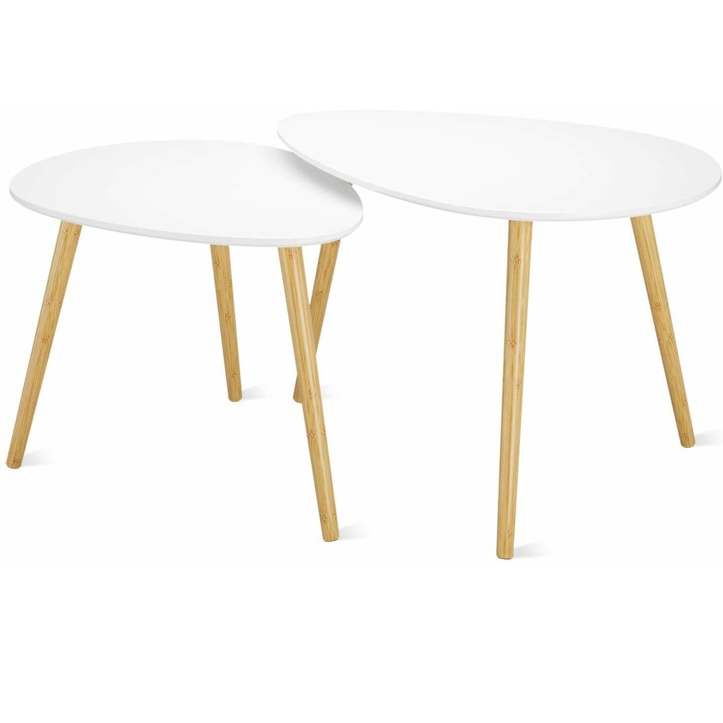 Set di 2 tavolini in in legno di bambù per salotto - V.1 - Gmk Design