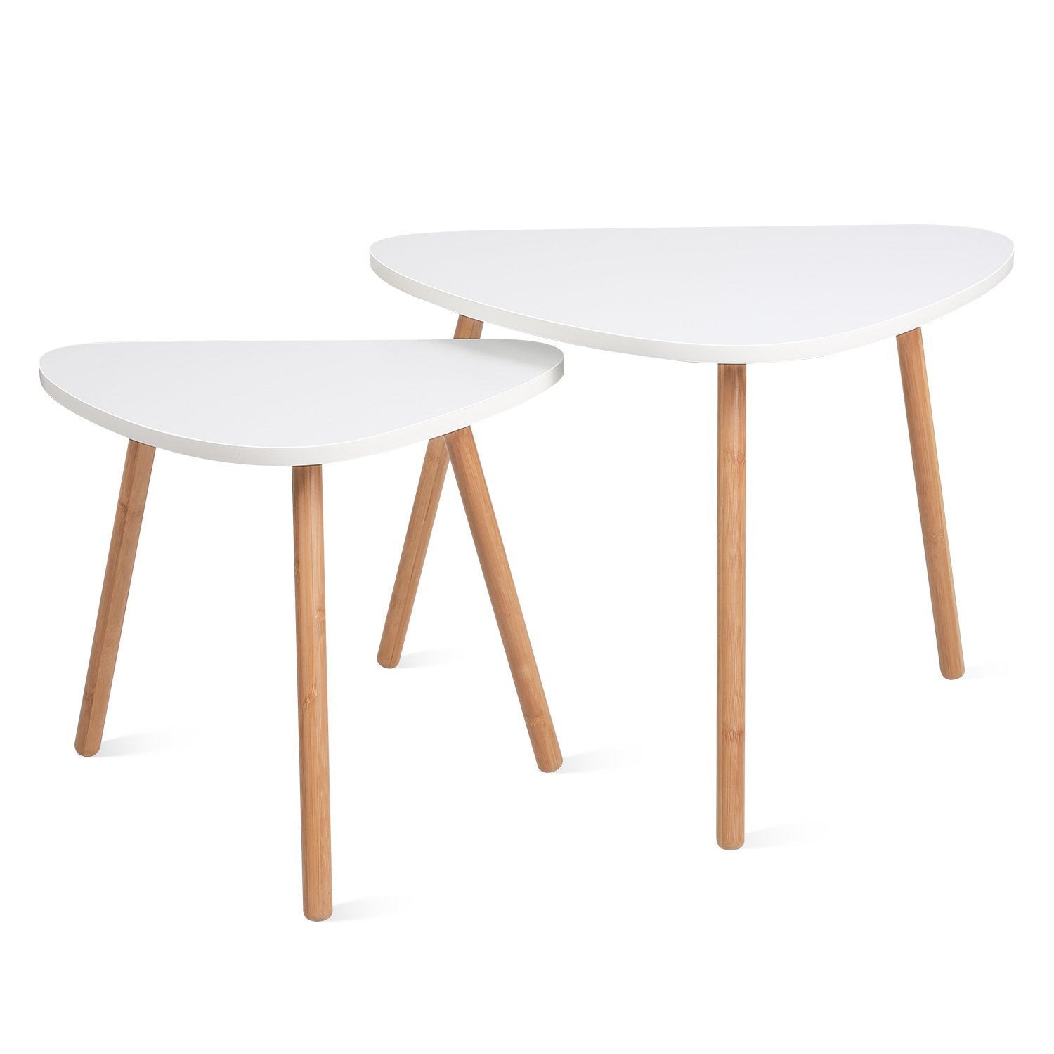 Set di 2 tavolini in in legno di bambù per salotto - V.2 - Gmk Design