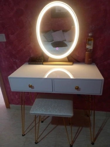 Toeletta per trucco, make-up organizer. DESIGN MODERNO colore bianco. - Gmk Design