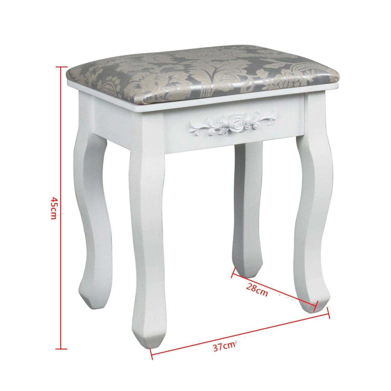 Toeletta per trucco, make-up organizer. DESIGN RETRÓ colore bianco. - Gmk Design