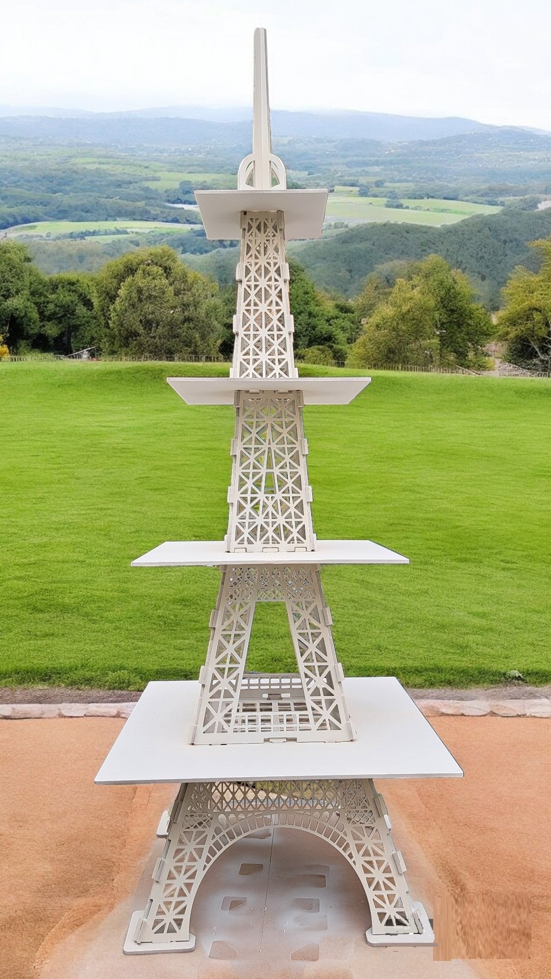 Alzatina porta torte torre Eiffel supporto per cupcake dolci. Altezza 1,7 metri