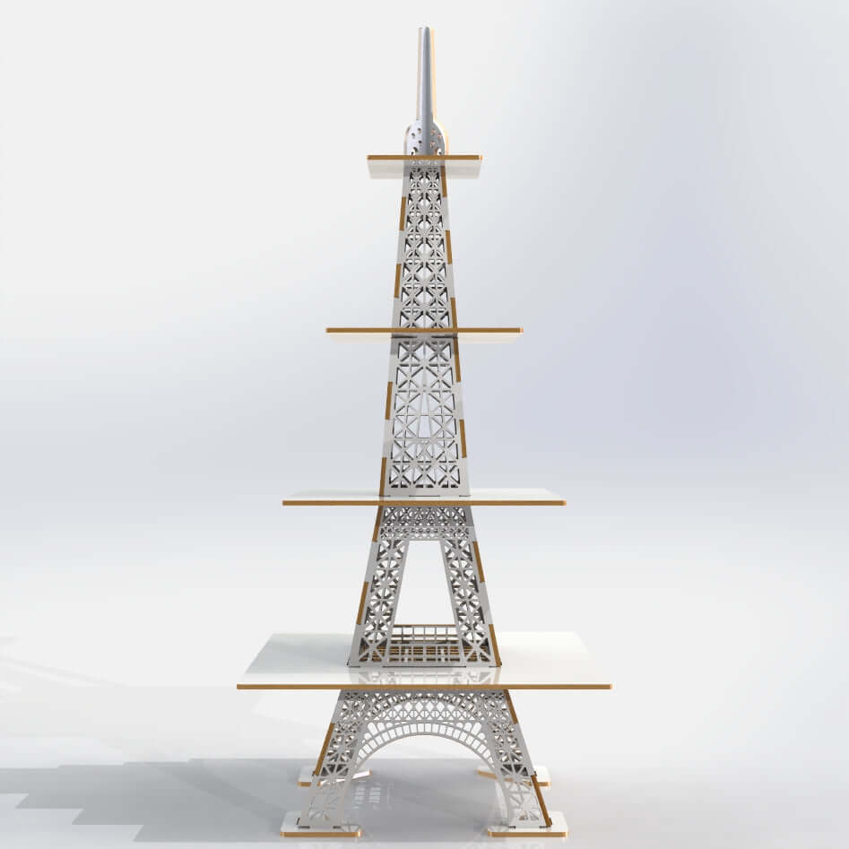 Alzata Torre Eiffel, alzatina, porta dolci a 4 livelli altezza 1 metro - GMK Design. Design che Illumina: Lampadari e complementi d' arredo.