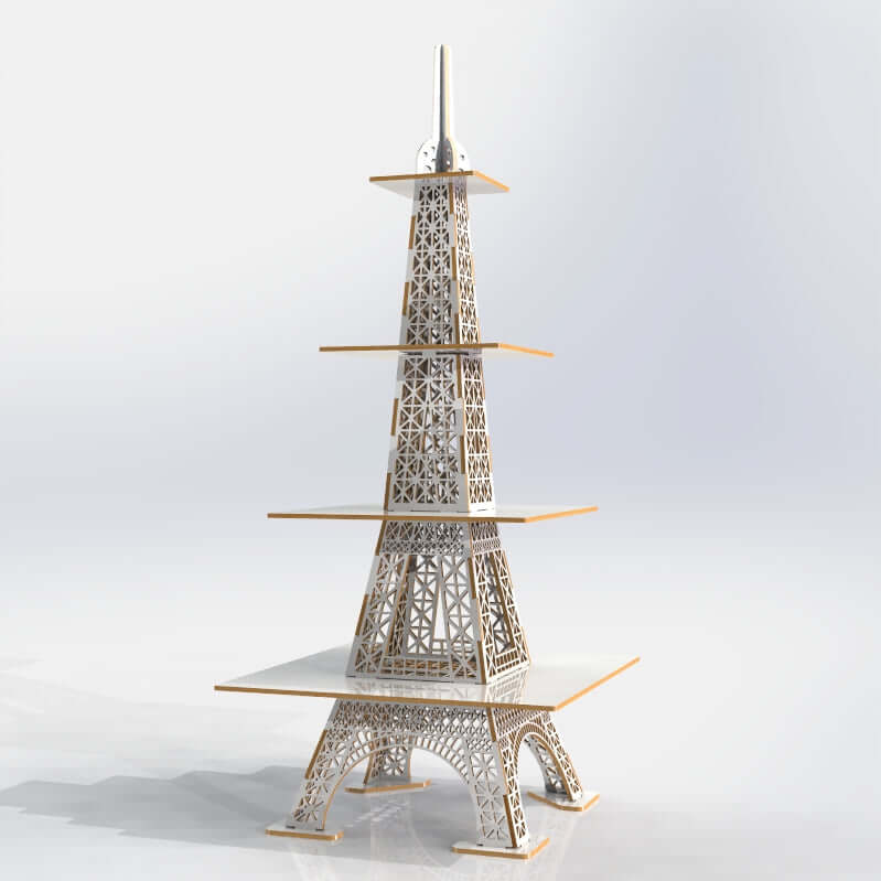 Alzata Torre Eiffel, alzatina, porta dolci a 4 livelli altezza 1 metro - GMK Design. Design che Illumina: Lampadari e complementi d' arredo.