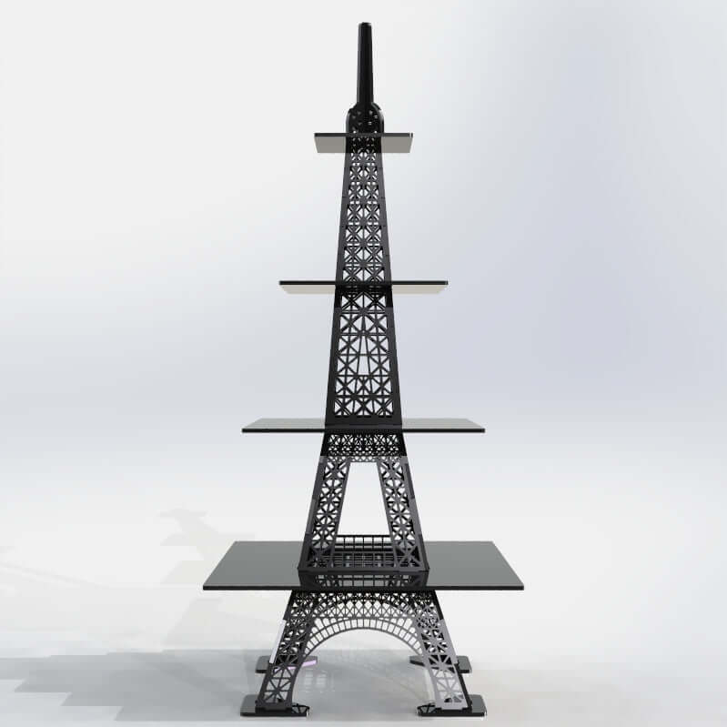 Alzata Torre Eiffel, alzatina, porta dolci a 4 livelli altezza 1 metro - GMK Design. Design che Illumina: Lampadari e complementi d' arredo.