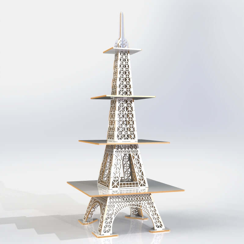 Alzata Torre Eiffel, alzatina, porta dolci a 4 livelli altezza 1 metro - GMK Design. Design che Illumina: Lampadari e complementi d' arredo.