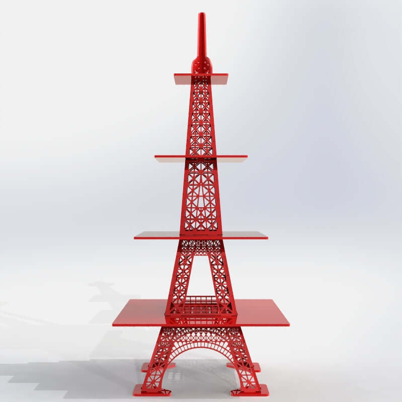 Alzata Torre Eiffel, alzatina, porta dolci a 4 livelli altezza 1 metro - GMK Design. Design che Illumina: Lampadari e complementi d' arredo.