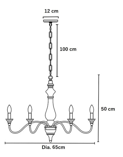 MEDUSA V.2 - Lampadario dal design classico country francese verniciato effetto shabby - GMK Design. Design che Illumina: Lampadari e complementi d' arredo.