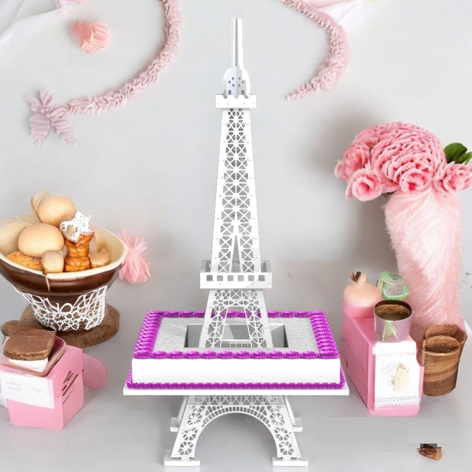 Alzatina porta torte torre Eiffel supporto per cupcake dolci. Altezza 0.5 metri