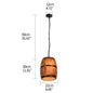 COUNTRY - Lampada in stile rustico a forma di barile in legno - Gmk Design