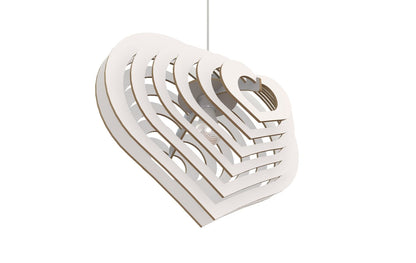 CUORE 3D - Lampadario design contemporaneo. - Gmk Design