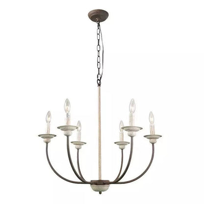 ENIO - Lampadario elegante dalle linee classiche verniciato effetto rustico - Gmk Design