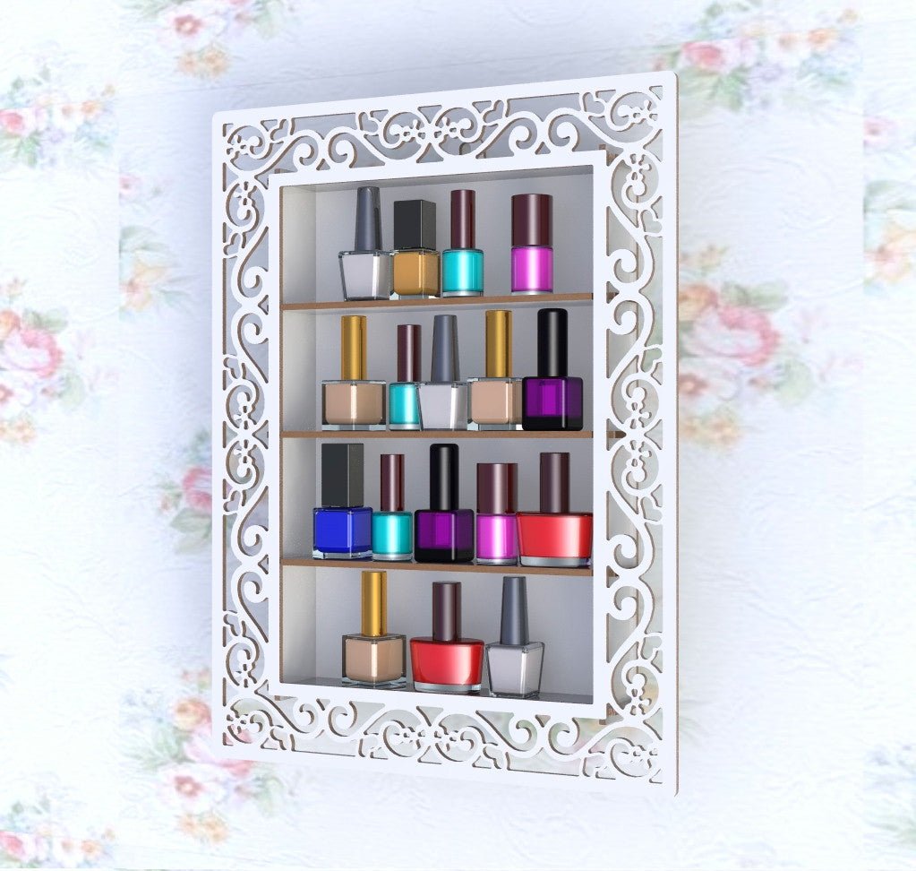 Espositore a parete Stand Porta Smalti Rossetti Trucchi versione small - Nail Art-Ricostruzione Unghie - Gmk Design