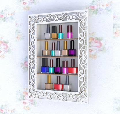 Espositore a parete Stand Porta Smalti Rossetti Trucchi versione small - Nail Art-Ricostruzione Unghie - Gmk Design