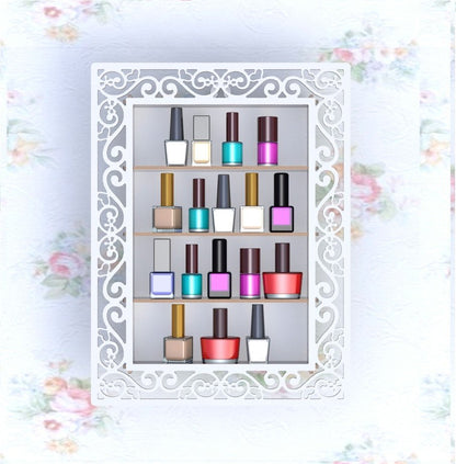 Espositore a parete Stand Porta Smalti Rossetti Trucchi versione small - Nail Art-Ricostruzione Unghie - Gmk Design