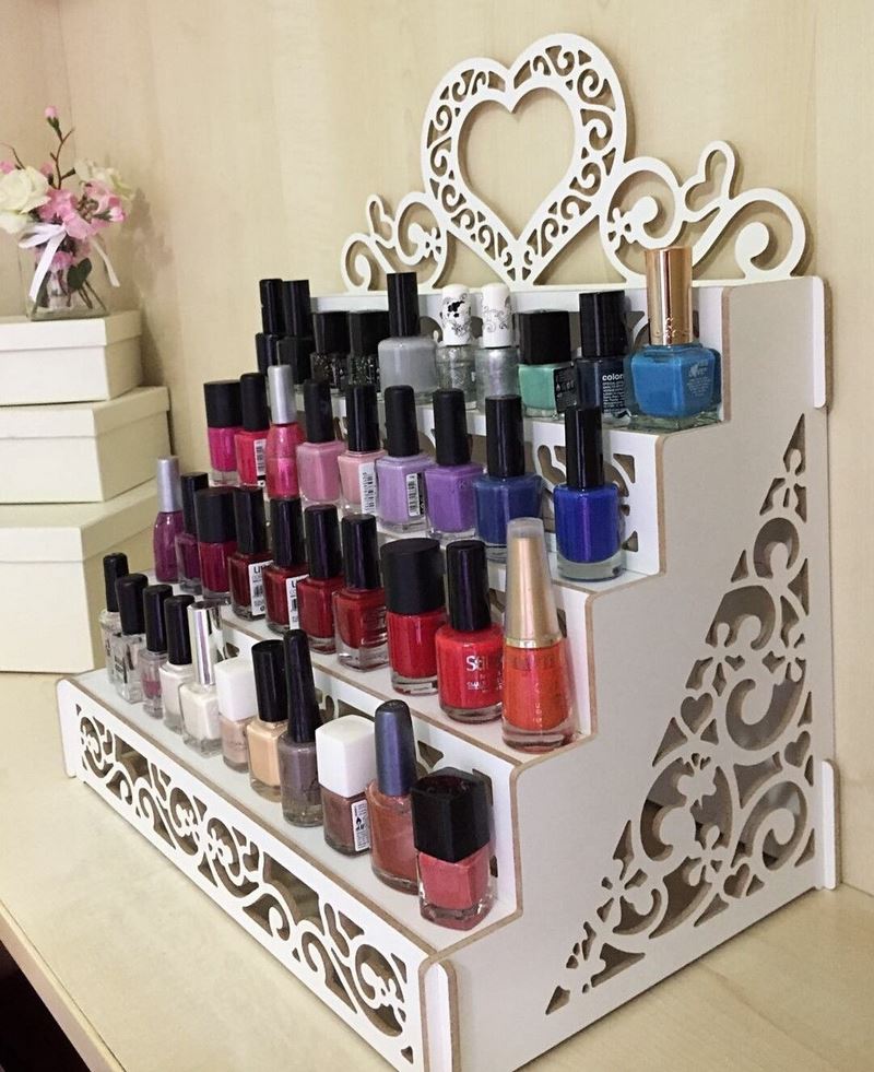 Espositore Stand Porta Smalti Trucchi Rossetti - Nail Art - Ricostruzione Unghie - Gmk Design