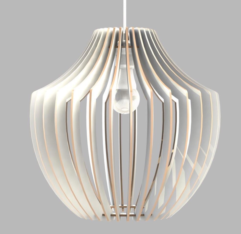 GIARA - Lampadario design moderno con finitura bianca - Gmk Design