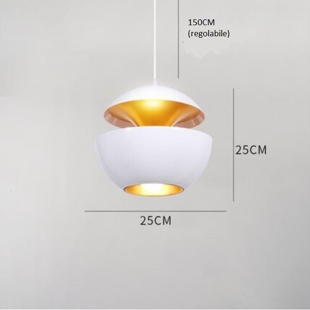 ILIOS - Lampada a sospensione dal design moderno. Disponibile in due colorazioni. - Gmk Design