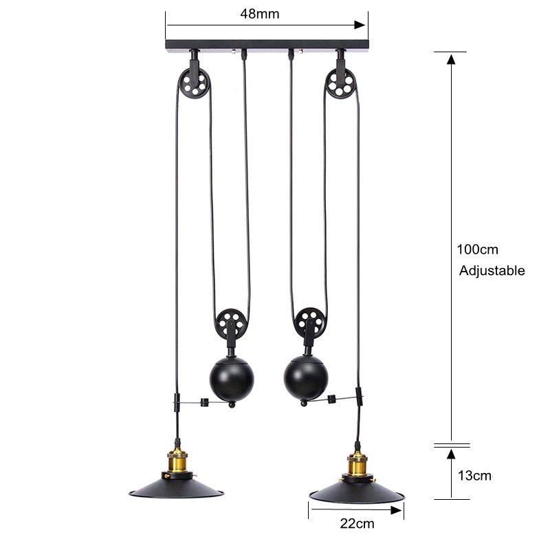 INDUSTRIAL V.2 - Lampade da soffitto in stile vintage industriale colore nero o rustico. - Gmk Design