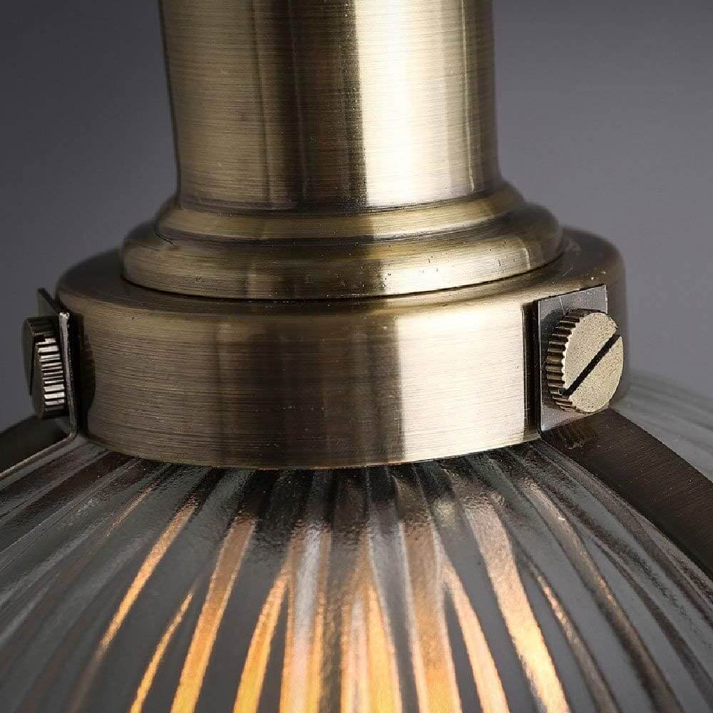 Lampade da soffitto in stile retro vintage industriale con paralume in vetro ed inserti in metallo - Gmk Design