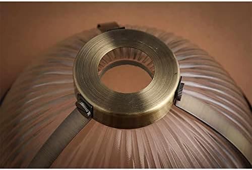 Lampade da soffitto in stile retro vintage industriale con paralume in vetro ed inserti in metallo bronzo - Gmk Design