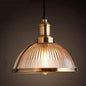 Lampade da soffitto in stile retro vintage industriale paralume in vetro ed inserti in metallo verniciato bronzo - Gmk Design