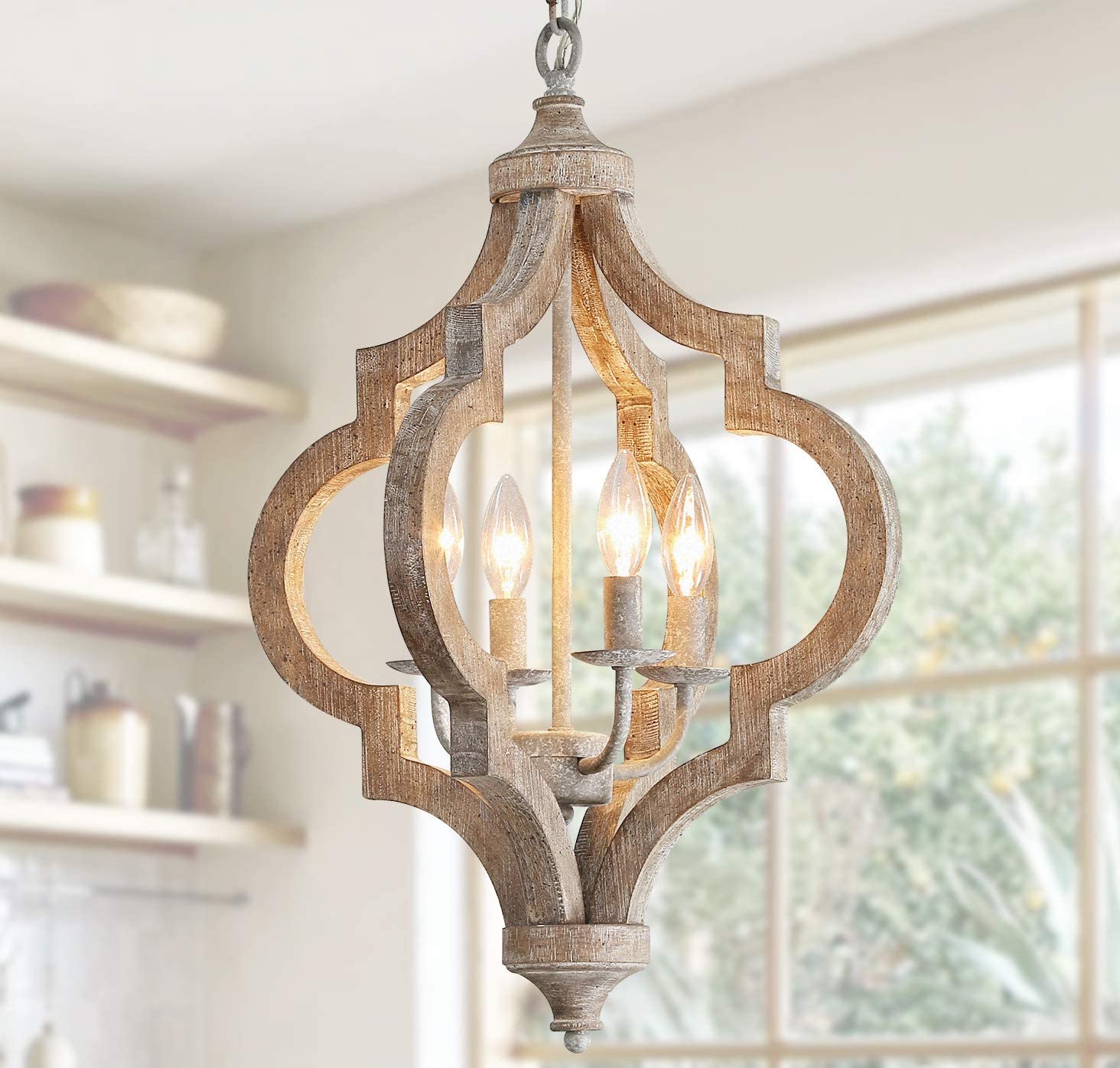 Lampadario rustico moderno in ferro e legno antichizzato – Gmk Design
