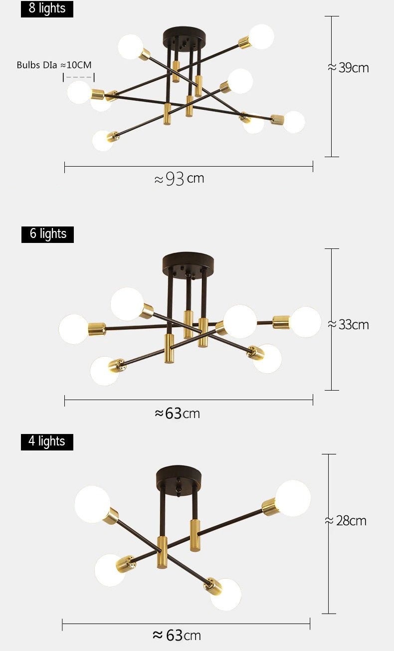 MODERNO - Lampadario in stile moderno personalizzabile disponibile in diverse configurazioni - Gmk Design