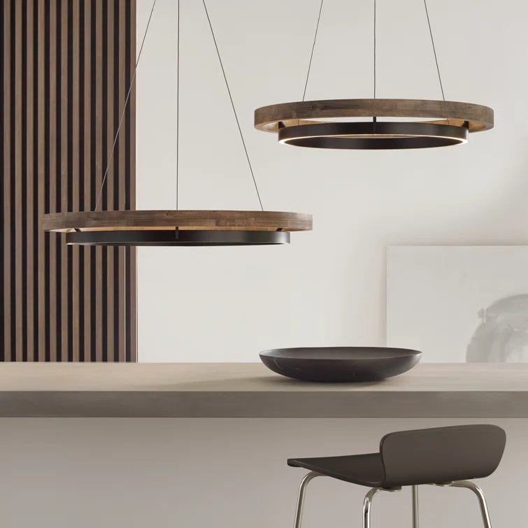 ORIONE - Lampadario moderno in legno massello e luci a LED - Gmk Design