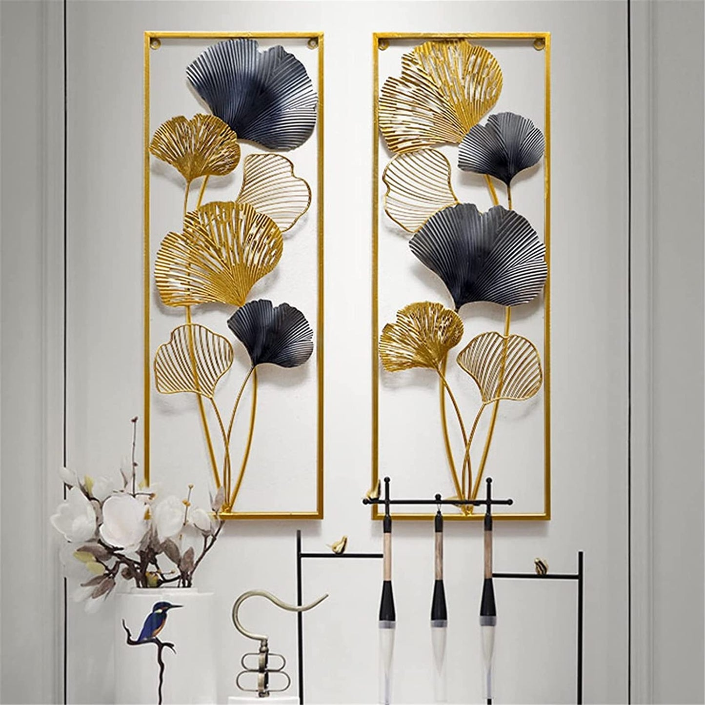 Pannello decorativo foglie di Ginkgo biloba Wall art. Decorazione Arredo Parete Muro Quadro - Gmk Design