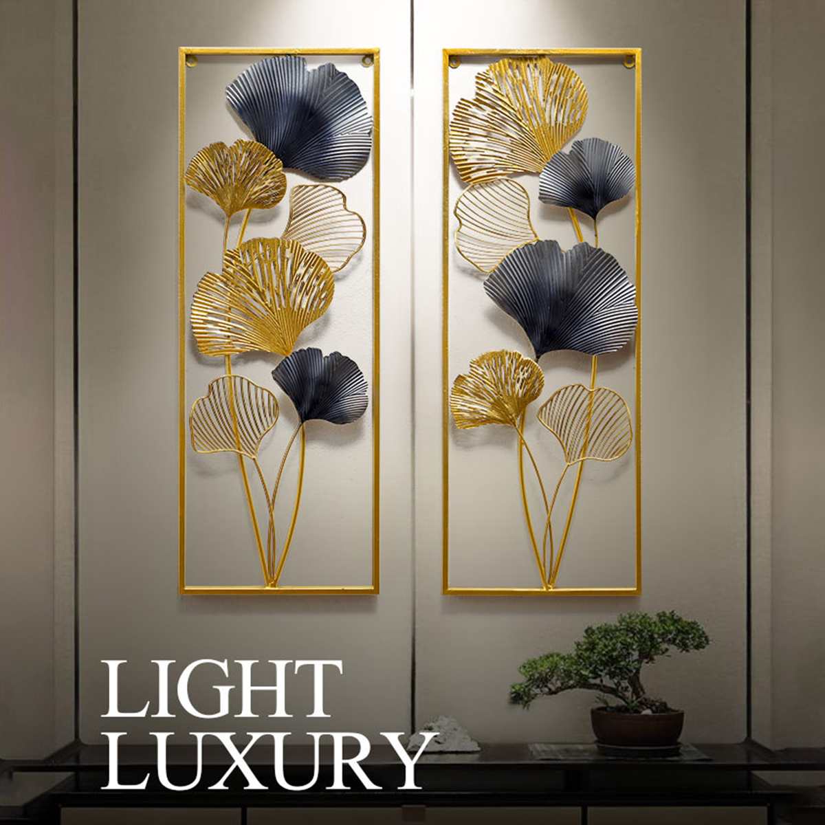 Pannello decorativo foglie di Ginkgo biloba Wall art. Decorazione Arredo Parete Muro Quadro - Gmk Design