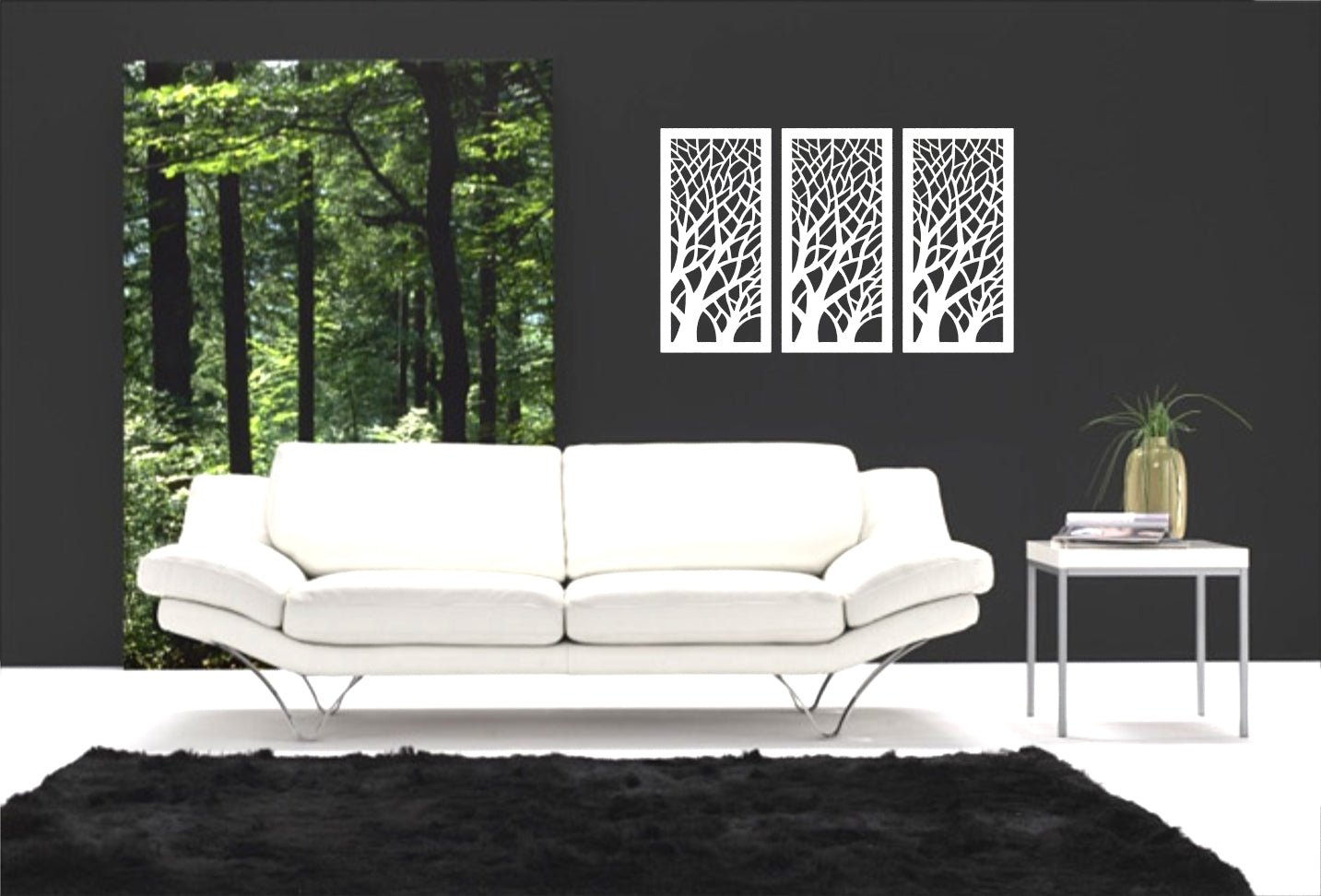 Pannello decorativo traforato Alberi spogli Wall art. - Gmk Design