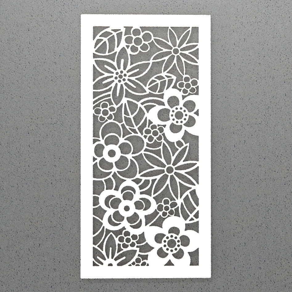 Pannello decorativo traforato composizione fiori Wall art. - Gmk Design