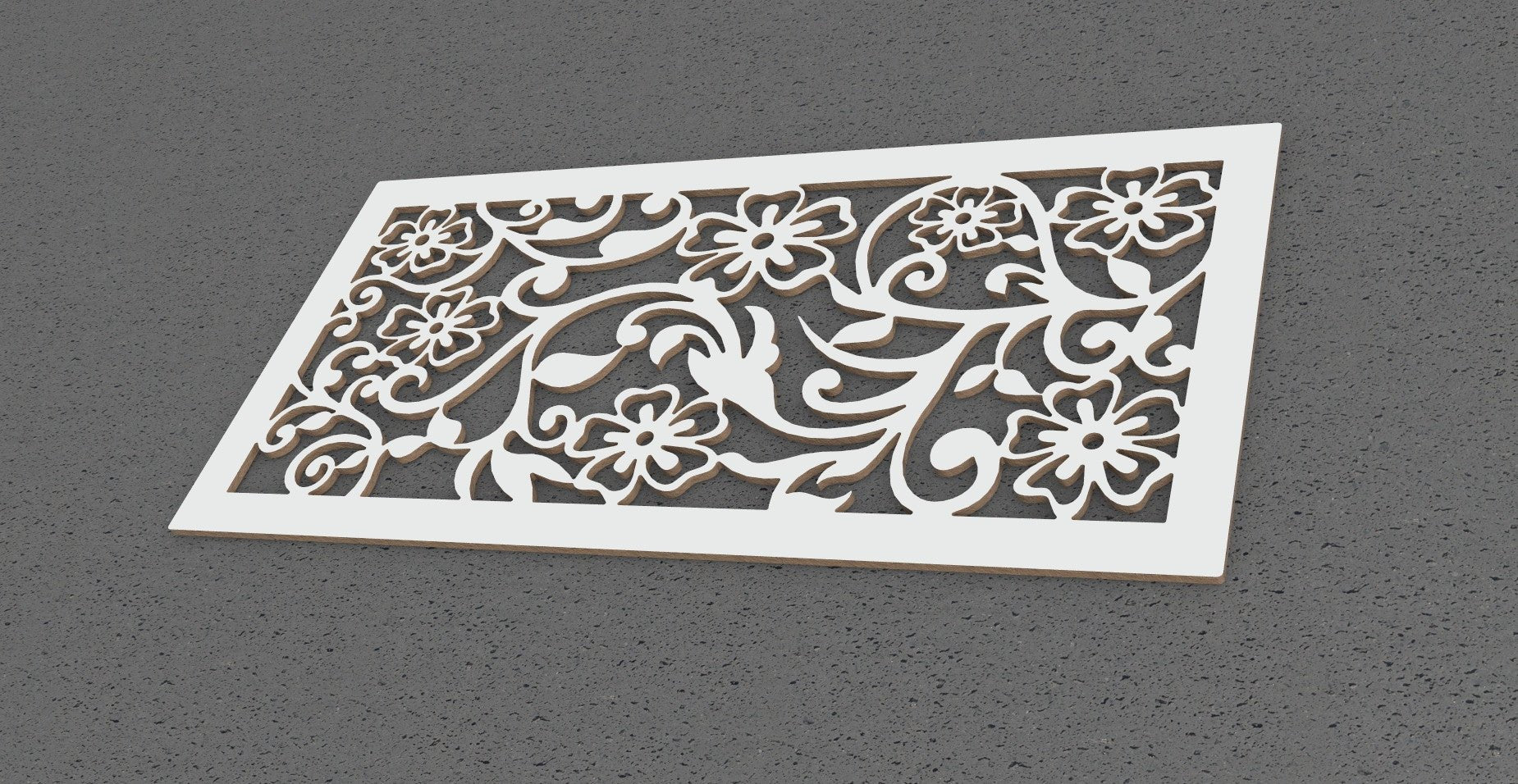 Pannello decorativo traforato Floreale Wall art. - Gmk Design