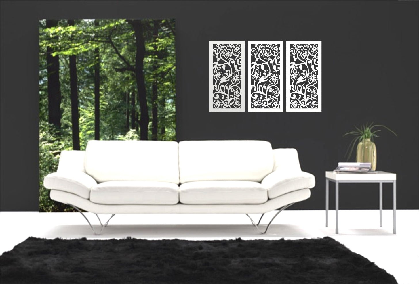 Pannello decorativo traforato Floreale Wall art. - Gmk Design