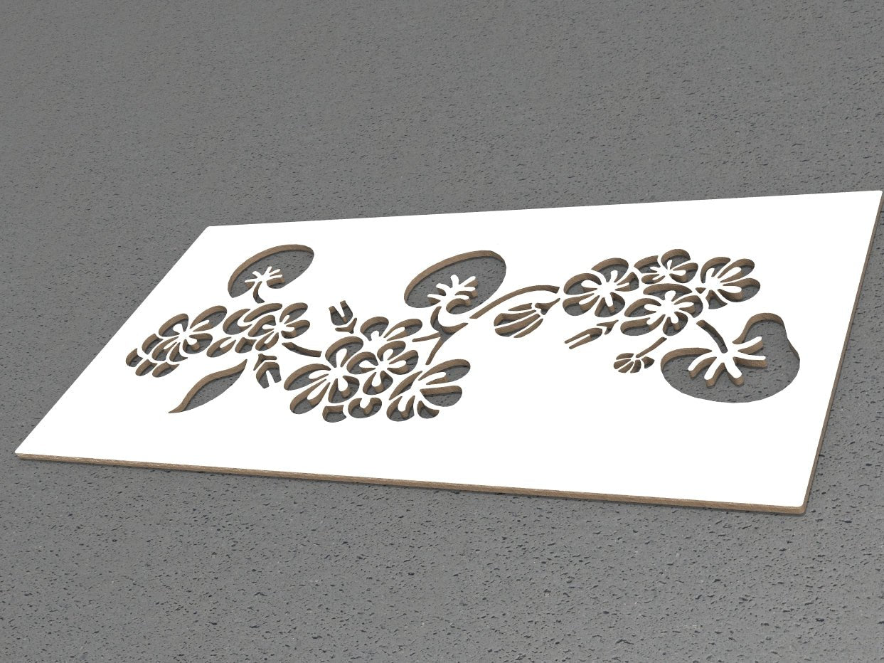 Pannello decorativo traforato Geranio Wall art. - Gmk Design